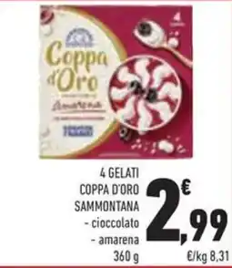 Conad Superstore 4 gelati coppa d'oro SAMMONTANA offerta