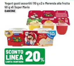 Iper La Grande Yogurt o Merenda alla frutta Super Mario DANONE offerta