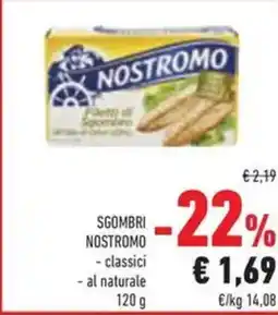 Conad Superstore Sgombri nostromo classici, al naturale offerta
