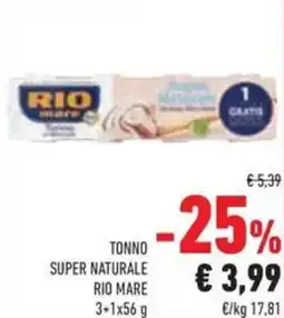 Conad Superstore Tonno super naturale RIO MARE offerta