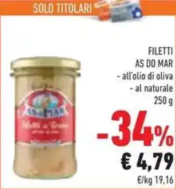 Conad Superstore Filetti as do mar all'olio di oliva, al naturale offerta