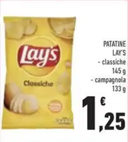 Conad Superstore Patatine lay's classiche, campagnola offerta