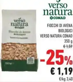 Conad Superstore Fiocchi di avena biologici VERSO NATURA CONAD offerta