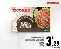 Conad Burger vegetale l'alternativa alla carne CONAD offerta