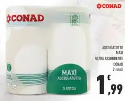 Conad Asciugatutto maxi ultra assorbente CONAD offerta