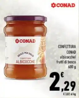 Conad Confettura conad albicocche/frutti di bosco offerta