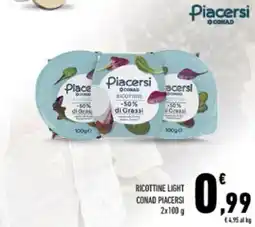Conad Ricottine light CONAD PIACERSI offerta