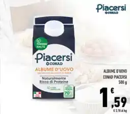 Conad Albume d'uovo CONAD PIACERSI offerta