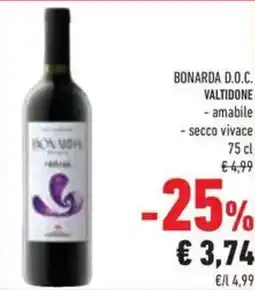 Conad Superstore Bonarda d.o.c. valtidone amabile, secco vivace offerta