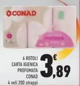 Conad Superstore 6 rotoli carta igienica profumata CONAD offerta