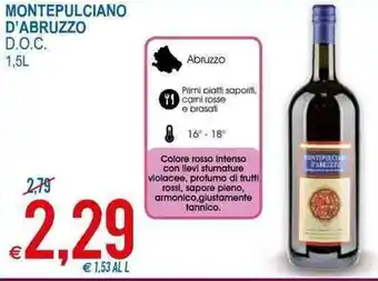 MD Discount Montepulciano D'Abruzzo D.O.C 1,5L offerta