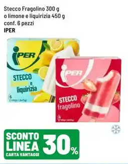 Iper La Grande Stecco Fragolino o limone e liquirizia IPER offerta
