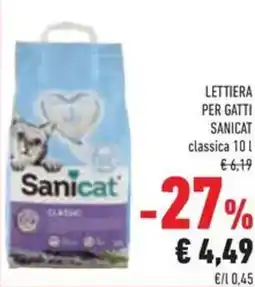 Conad Superstore Lettiera per gatti sanicat classica offerta