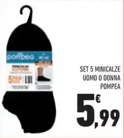 Conad Superstore Set 5 minicalze uomo o donna POMPEA offerta