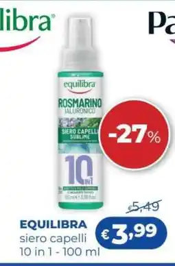 Acqua & Sapone EQUILIBRA siero capelli offerta