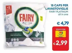 MD Discount 15 caps per lavastoviglie FAIRY PLATINUM offerta