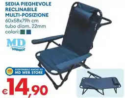 MD Discount Sedia pieghevole reclinabile multi-posizione offerta
