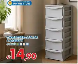 MD Discount Cassettiera color 5 cassetti offerta