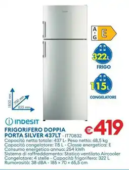 MD Discount Indesit frigorifero doppia porta silver 437lt offerta
