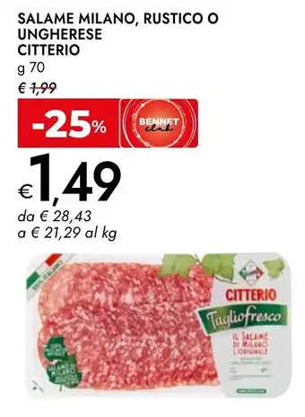 Salame milano, rustico o ungherese CITTERIO