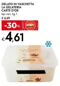 Bennet Gelato in vaschetta la gelateria CARTE D'OR offerta