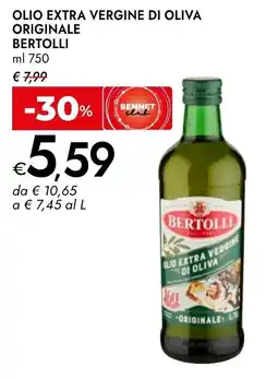 Bennet Olio extra vergine di oliva originale BERTOLLI offerta