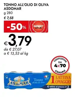 Bennet Tonno all'olio di oliva ASDOMAR offerta