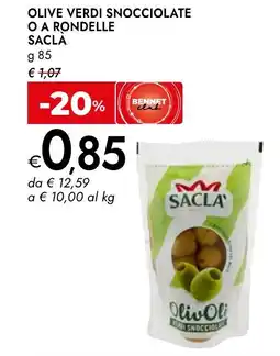 Bennet Olive verdi snocciolate o a rondelle SACLA offerta