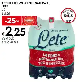 Bennet Acqua effervescente naturale LETE offerta
