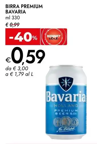 Bennet Birra premium BAVARIA offerta