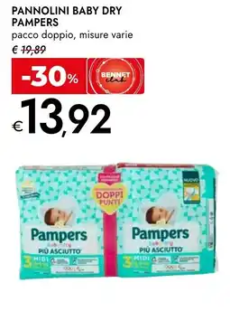 Bennet Pannolini baby dry PAMPERS offerta