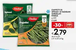 Bennet Ciuffetti di spinaci o fagiolini surgelati FINDUS offerta