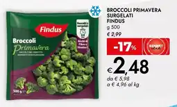 Bennet Broccoli primavera surgelati FINDUS offerta