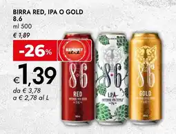 Bennet Birra red, ipa o gold 8.6 offerta