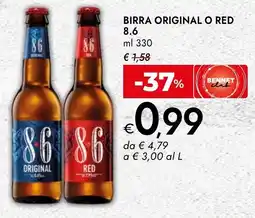 Bennet Birra original o red 8.6 offerta