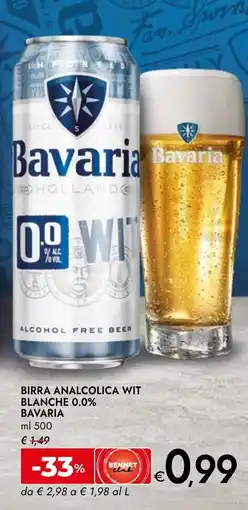 Bennet Birra analcolica wit blanche 0.0% BAVARIA offerta