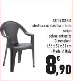 Conad Superstore Sedia ischia struttura in plastica effetto rattan offerta