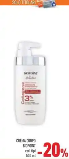 Conad Superstore Crema corpo BIOPOINT offerta