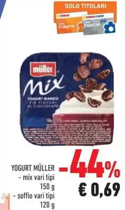 Conad Superstore Yogurt müller, mix, soffio offerta