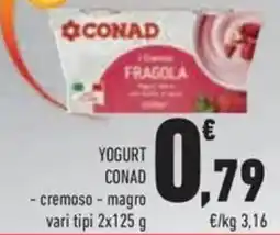 Conad Superstore Yogurt conad cremoso, magro offerta
