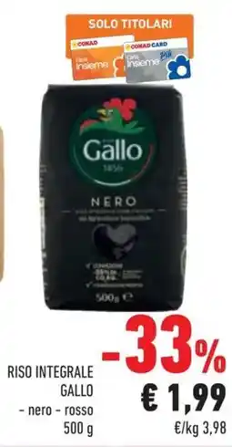 Conad Superstore Riso integrale gallo nero, rosso offerta
