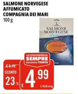 Tigros Salmone norvegese affumicato COMPAGNIA DEI MARI offerta