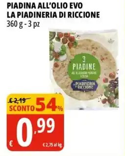 Tigros Piadina all'olio evo LA PIADINERIA DI RICCIONE offerta