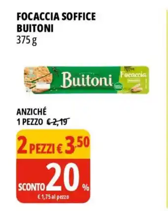 Tigros Focaccia soffice BUITONI offerta