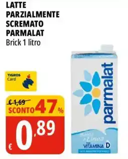 Tigros Latte parzialmente scremato PARMALAT offerta