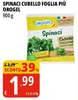 Tigros Spinaci cubello foglia più OROGEL offerta