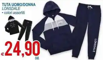 MD Discount Lonsdale Tuta Uomo/Donna offerta