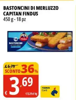 Tigros Bastoncini di merluzzo capitan FINDUS offerta