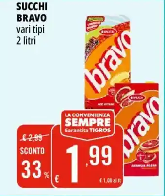 Tigros Succhi BRAVO offerta