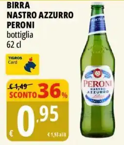 Tigros Birra nastro azzurro PERONI offerta